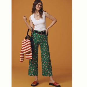 Anthropologie Maeve The Collette Wide Leg Pants Magic Fabric Edition